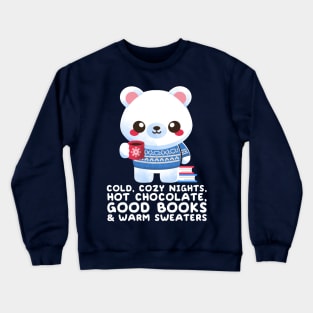 winter time polar bear Crewneck Sweatshirt